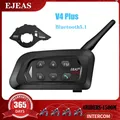 EJEAS V4 Plus Motorrad Intercom Helm Bluetooth Headset 1500M Full-duplex Helm Comunicator Für 4