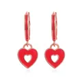 Love Children Girl Hypoallergenic Pink Cute Small And Chic Sweetness Lovely Heart Earrings for Kids