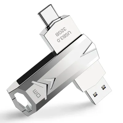 DM PD098 USB-Flash-Laufwerk 32 GB OTG Metall USB 3.0 Pen Drive Schlüssel USB-Flash Typ C Image