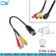 Mini Din 9pin S-Video zu 3 RCA Stecker Buchse Adapter kabel für RGB TV HDTV Audio Video AV Kabel 1 8