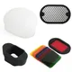 Photography Lighting Flash Speedlite Diffuser Set Magnetic Light Attachments Gels Grid fit with