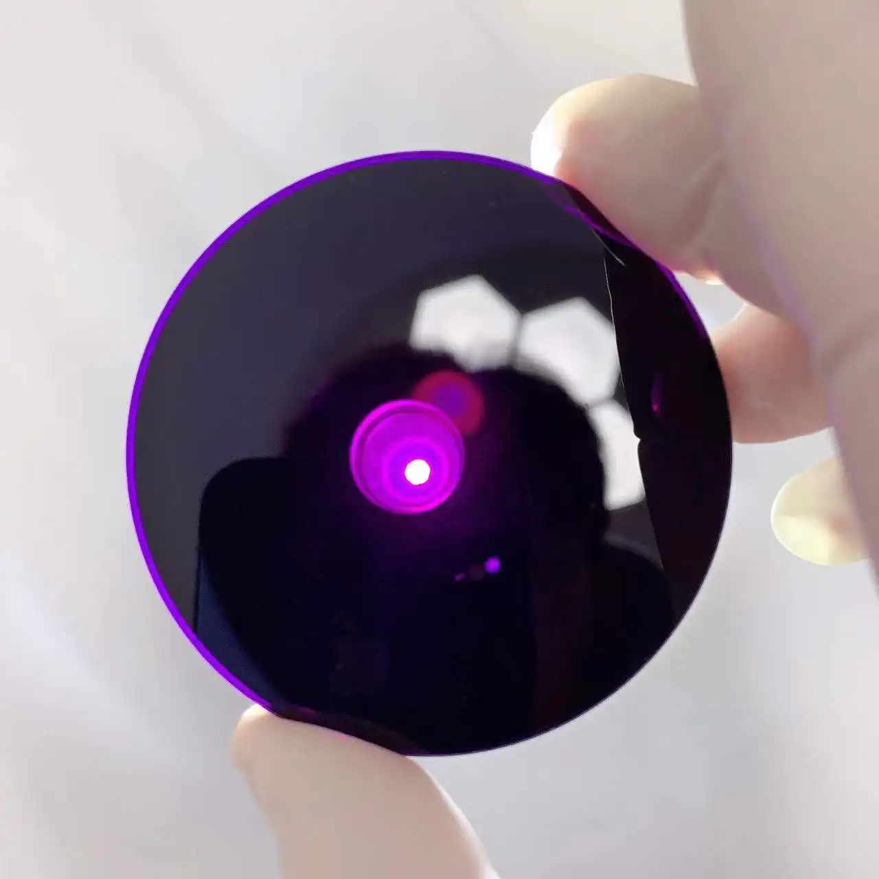 Größendurchmesser 67 mm und 3 mm dickes UV-Bandpassfilterglas 254 nm ZWB3 UG5 für Flahlight-Lampe Image