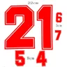 22cm roter Buchstabe Basketball Eisen auf Patch Fußball Trikot Nummer Kleidung heißen Transfer