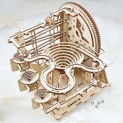 DIY Pädagogisches Spielzeug kinder Geschenke Handarbeit Montiert Ball Track Physik Prinzip Diy Image
