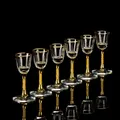 5-65ml Luxury Golden Small Wine Glasses Creative Gold Foil Shot Glass Lead-Free Crystal Glass Goblet