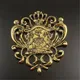 (8Pieces)Antiqued Gold Color Crown Shaped Zinc Alloy Charming Pendants 50*42mm Vintage Necklace