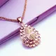 585 purple gold plated 14K rose gold new shiny creative water drop pendant neckalce for woman heavy