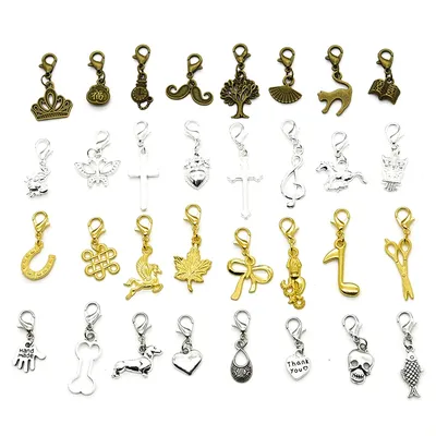 Großhandel 25 stücke 4 Farbe Mixed Alloy Metall Charme Hummer Verschluss Anhänger Fit Pandora Style