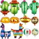 Mexikanische Fiesta Luftballons Mexiko Hut Taco Lama Aluminium folie Luftballons für Geburtstag