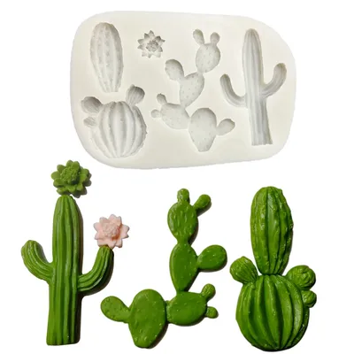 Kaktus Pflanze Silikon Form für Fondant Kuchen Dekor Cupcakes Sugarcraft Cookies Süßigkeiten Karten