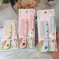 2pcs/set Cute Kids Hairdressing Comb Anti-static Pointed Tail Comb for Girls Strawberry Fruit Hair