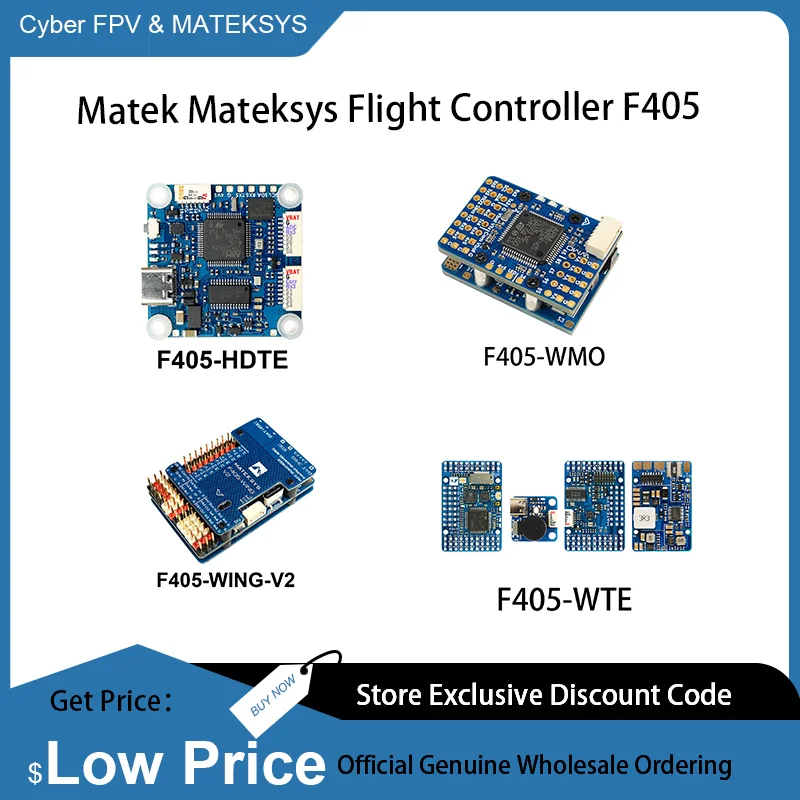 Matek Mateksys Flight Controller F405-HDTE F405-WTE F405-WMO F405-WING-V2 Image