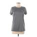 Under Armour Active T-Shirt: Silver Print Activewear - Women's Size Medium