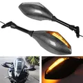 Motorcycle Rearview Mirror For Honda Suzuki Yamaha Ducati LED Turn Lights Side Mirrors with LED Turn