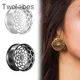 Twolobes 2PCS Ear Gauges 316 Stainless Steel Tunnels Expander Stretchers Piercing Women Body Jewelry