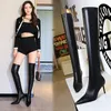 BIGTREE Schuhe Sexy Über-die-Knie Stiefel Frauen Qualität Leder Stiefel Plüsch Warm Halten Winter