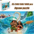 Moana Jigsaw Puzzles 35/300/500/1000 Pieces Jigsaw Fun Family Game Intellective Educational Toy