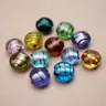 10Pcs 15 20mm Murano glas perlen Runde Flache Schwarze streifen Vereitelt Multi-Farbe für schmuck