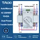 ATS Dual Power Automatic Transfer Switch MCB 2P 4P Auto/Manual Switching of Circuit Breakers MCB 63A