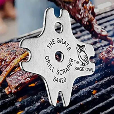 Tragbare Metall BBQ Grills Rost Reiniger Reinigung Grill Schaber Wäscher Werkzeug Grill Reinigung Grill Reinigung Grill Schaber