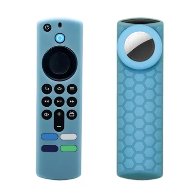 Fernbedienungs-Silikonhülle für Fire TV Stick 3. Generation Fire TV Stick 4k Max mit Airtag-Hülle, leuchtende, rutschfeste, stoßfeste Fernbedienungsabdeckung