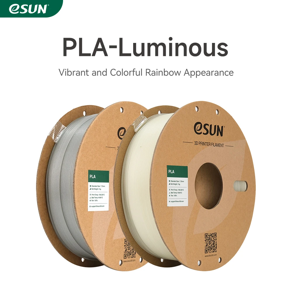 eSUN Glow In The Dark PLA-Filament 1,75 mm PLA 3D-Drucker-Filament 1 kg (2,2 Pfund) Spule 3D-Druckmaterial für 3D-Drucker Image