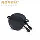 AORON Folding Polarized Sunglasses Classic Round Lens Men / Women Sun Glasses Metal Frame UV400