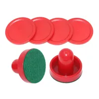 Mini Air Hockey Pucks und Paddel-Ersatz Set Value Pack - Set von Zwei Rot Air Hockey Drücker und