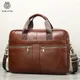 SCHLATUM Genuine Leather Briefcases Hard For Men 15.6 Inch Office Bussiness Computer Bag Vintage