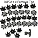 30pcs Golf Shoe Spikes Pins Golf Training Aids Clamp Cleats Plastic Black Screw-in Replacement Parts