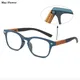 May Flower Square Retro Vintage Wood Reading Glasses Men Dioptric Glasses Women Glasses For Sight