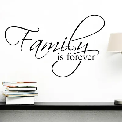 Familie Ist Für Immer Zitate Wand Decals für Wohnzimmer Schlafzimmer Haus Dekorative Aufkleber Diy