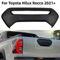 Car Tail Gate Brake Light Cover Matte Black Tailgate Plate Cover Rear Door Cover Handle For Toyota