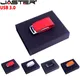 Multicolor Farbe Druck Usb 3 0 Freies Anpassung LOGO Metall Leder + Geschenk Box Usb-Sticks USB