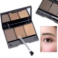 1PC 3 Color Eyebrow Powder Palette Cosmetic Professional Waterproof Makeup With Brush Mirror Box