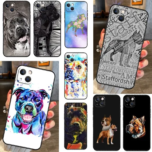 Stafford shire Bull Terrier Personal Hunde tasche für iPhone 14 15 Pro Max 12 13 Mini 11 15 Pro Max