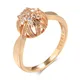 Kinel Luxus 585 Rose Gold Ring Für Frauen Einzigartige Hohl Blumen Natürliche Zirkon Ring Schöne