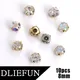 10pcs High-Quality Glass Crystal With Claw Glitter Rhinestone DIY Clothing Accessories Glass Beads