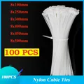 Cable Ties Assorted Self-locking Nylon 100PCS Self-locking plastic nylon tie Plastic Zip Tie cable