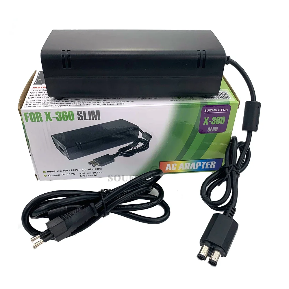 Neue Für XBox 360 X-360 S Slim Netzteil AC Adapter Ladegerät 220 V Lade Lade Netzteil Kabel EU/US/UK Image