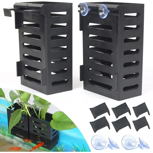 2 Stück Aquarium Pflanzen halter Wasser Pflanzer für klassische Rand Tank Behänge Pflanzen töpfe für