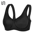 Women Unwired Bras High Impact Double-Layer Shock Control Plus Size Outer Sports Bra Tops Sportswear