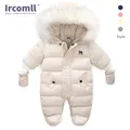 Ircomll Dicke Warme Infant Baby Overall Mit Kapuze Innen Fleece Junge Mädchen Winter Herbst Overalls