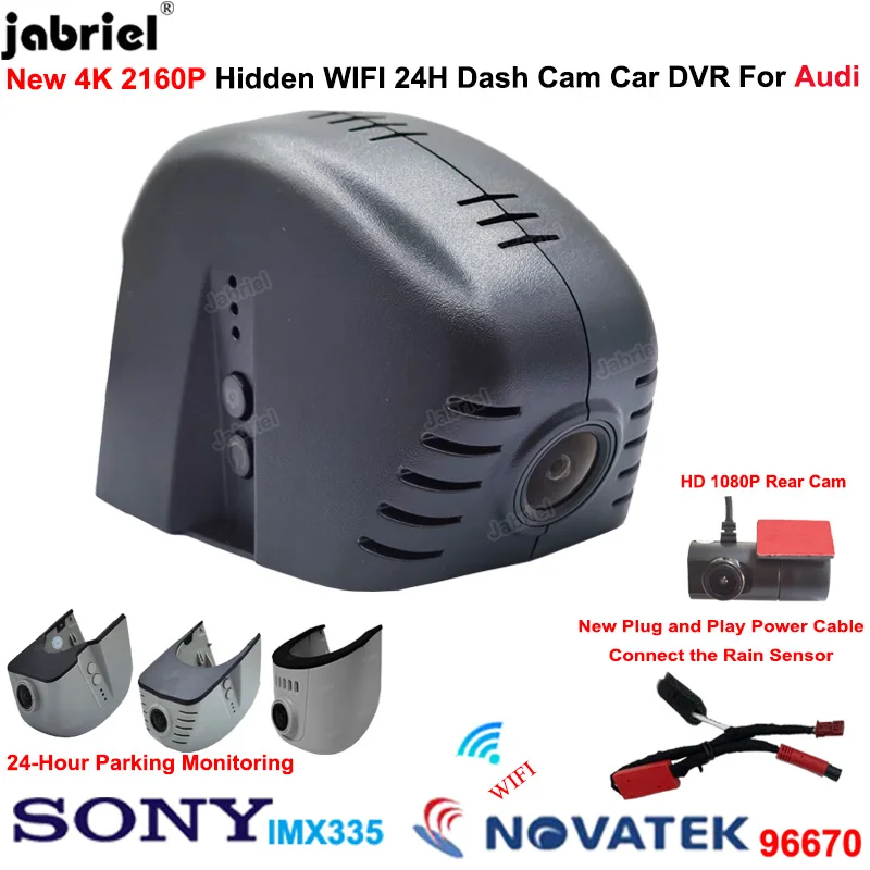 4K Dash Cam Auto DVR Kamera für Audi q7 q5 q3 q2 q8 rs5 rs3 rs7 rs6 für audi a6 c7 a4 b8 b9 a3 8v 8p a5 a7 tt s3 8v s5 b9 s4 b8 Image