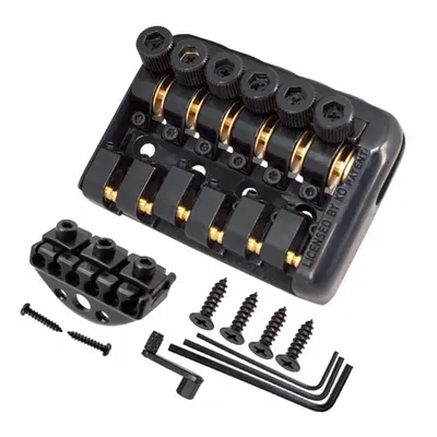 6 String Sattel Kopflose Elektrische Gitarre Brücke Saitenhalter Mit Wurm beteiligt string gerät Hohe Qualität Gitarre Brücke Saitenhalter