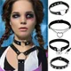 Gothic Cosplay Harajuku Punk Rock Gothic Kragen Choker Sexy PU Leder Herz Kreuz Spike Kragen Choker