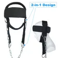Head Neck Lifting Strap with Chain Adjustable Harness Trainer for Home Gym Weightlifting