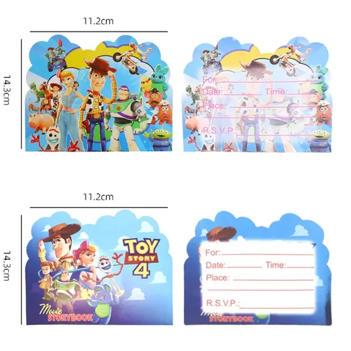 10 teile/paket Disney Toy Story Einladung karten Kinder Geburtstags feier Einladungen Segen