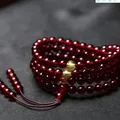 108 gebet Runde Perlen Frauen Männer Armband 8mm Buddhismus Halskette Echte Natürliche Blut Rot
