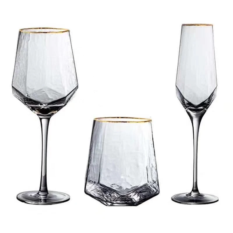 Gold, Gehämmert, Champagner Gläser, Wein Gläser, Becher-Champagner Glas